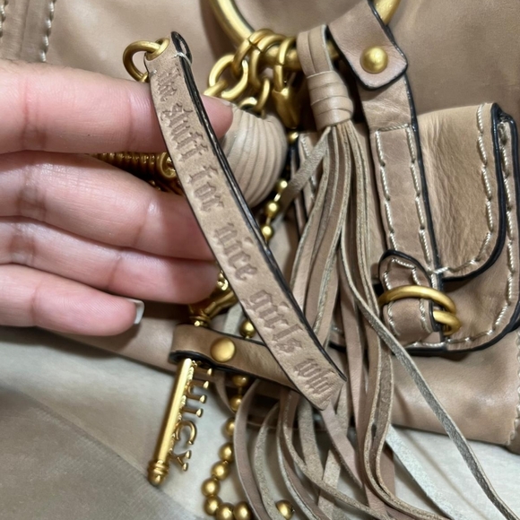 Vintage Juicy Couture Leather Shoulder Bag - Picture 4 of 10